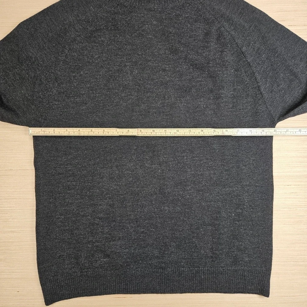 Banana Republic Stretch Wool Blend Turtleneck Sweater Mens M Gray 247497